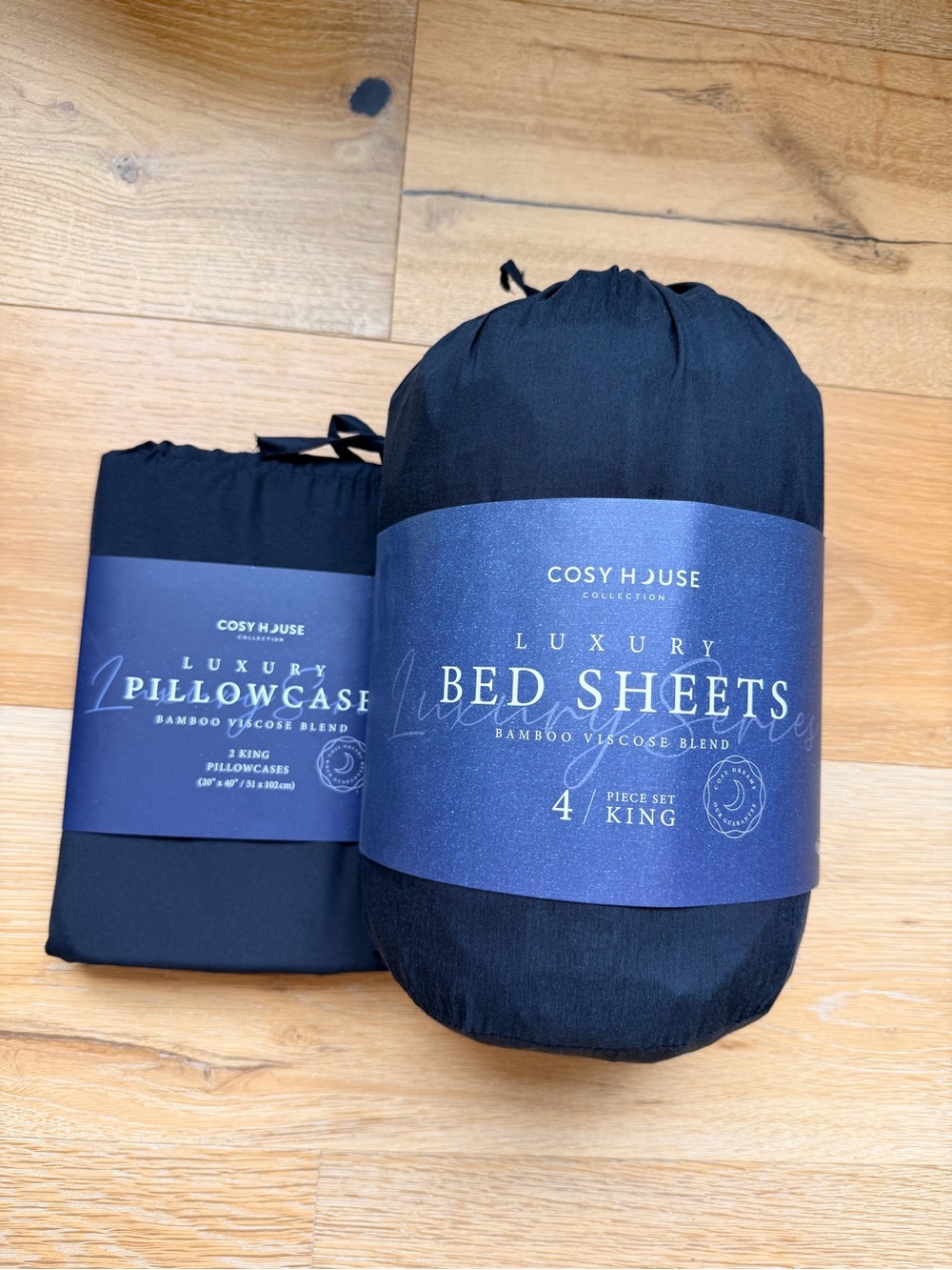 Luxury Black King Bed Sheet Set - 4 Piece Bamboo Viscose